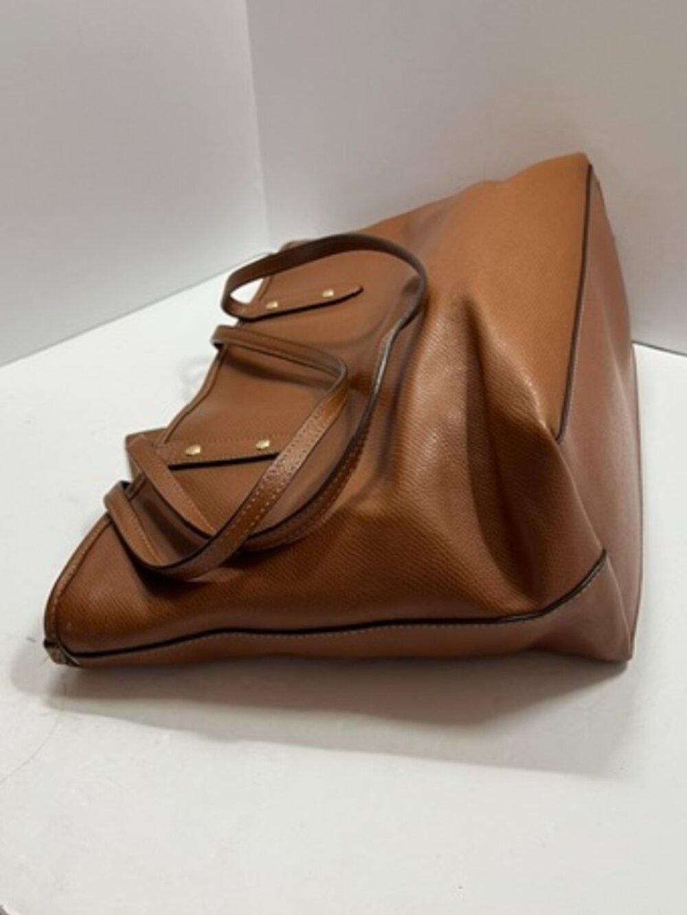 Coach Pebbled Leather City Zip Tote Bag Brown w/COA EUC - Picture 6 of 12